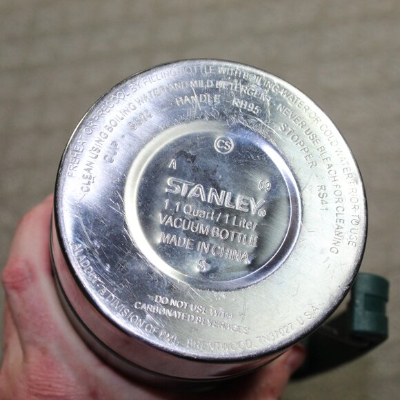 Original Vintage Stanley Thermos Green Vacuum Bottle Thermos 1.1 Quart/1 Liter - Picture 7 of 7